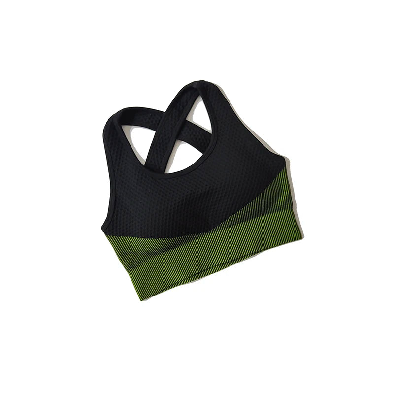 Sport Bra Sexy Back Padded Cross Straps Top Shockproof
