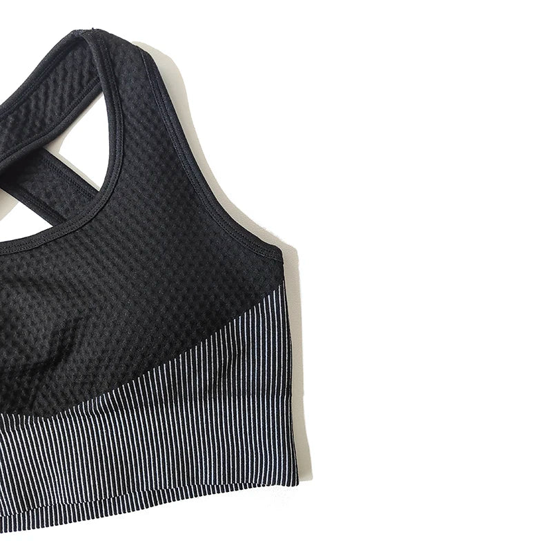 Sport Bra Sexy Back Padded Cross Straps Top Shockproof