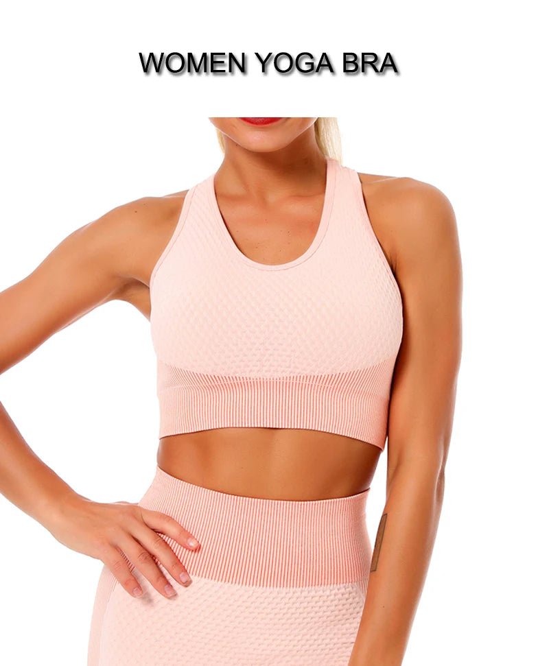 Sport Bra Sexy Back Padded Cross Straps Top Shockproof