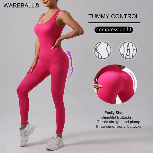 Sports Running Studio Seamless High Stretch Jumpsuit