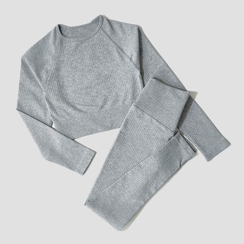 Women Sports Suitirends Ribbed Fashion Set