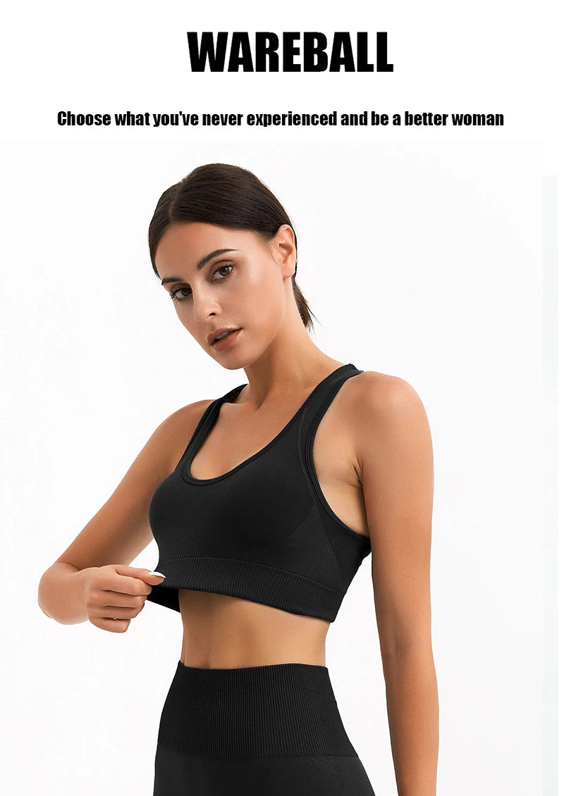 Tank Top Women Female Gym Yoga Bra Padded Sports Bra Removable Workout Push Up Crop Top Fitness Bra Athletic Sportswear
