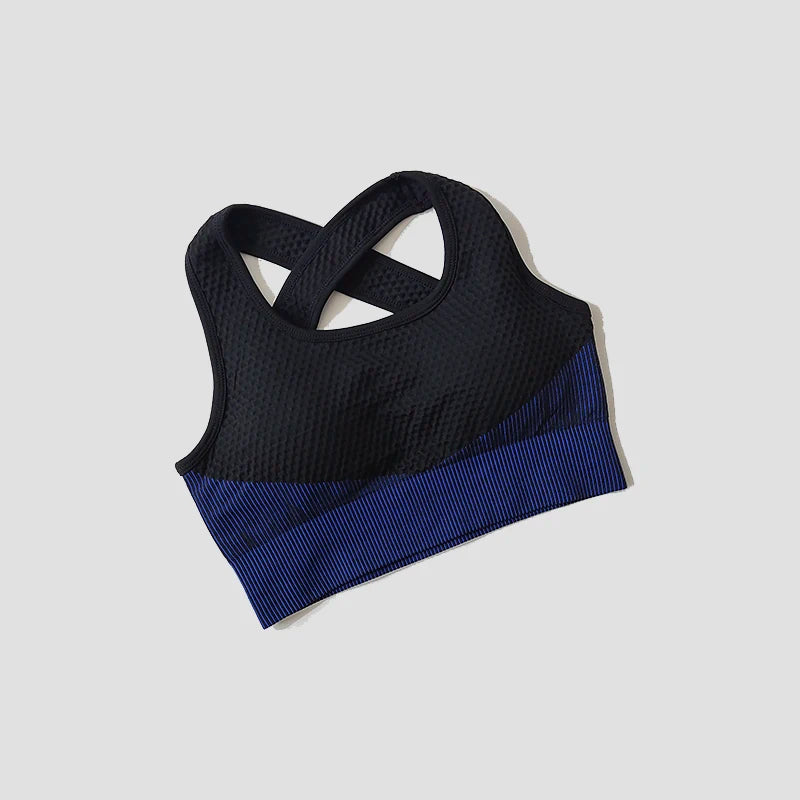 Sport Bra Sexy Back Padded Cross Straps Top Shockproof