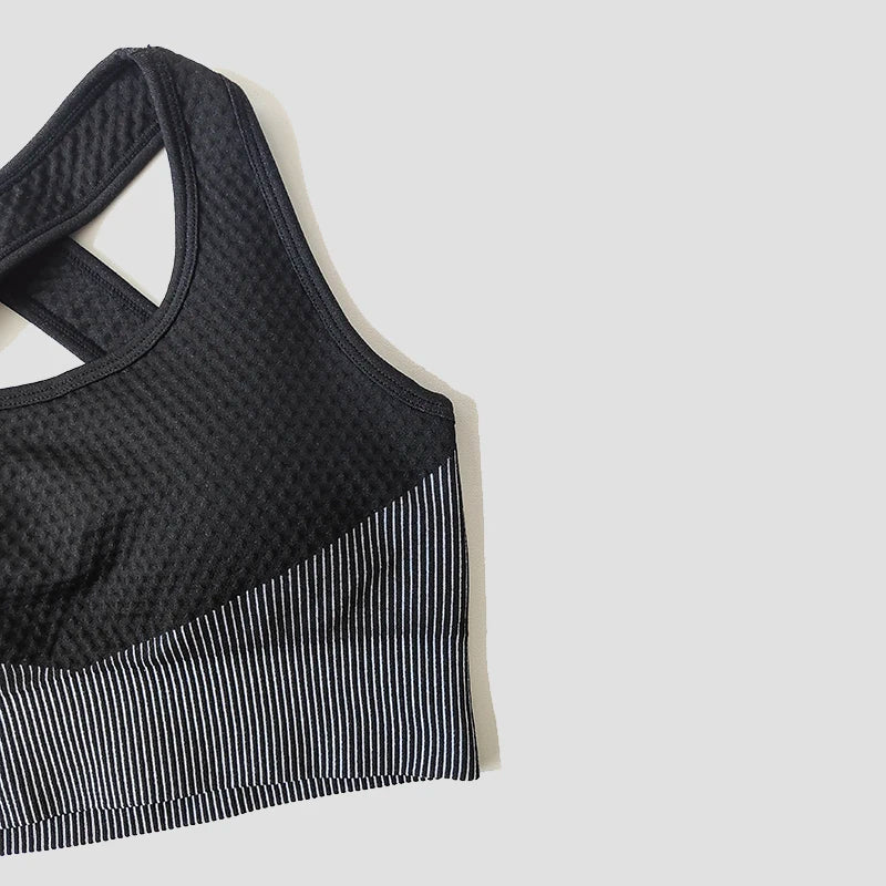 Sport Bra Sexy Back Padded Cross Straps Top Shockproof