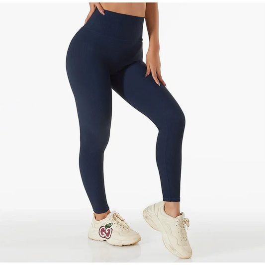 High Waist Yoga Pants New Ribbed Seamless Gym Leggings Sport Women Fitness Female Legging Tummy Control Running Tights