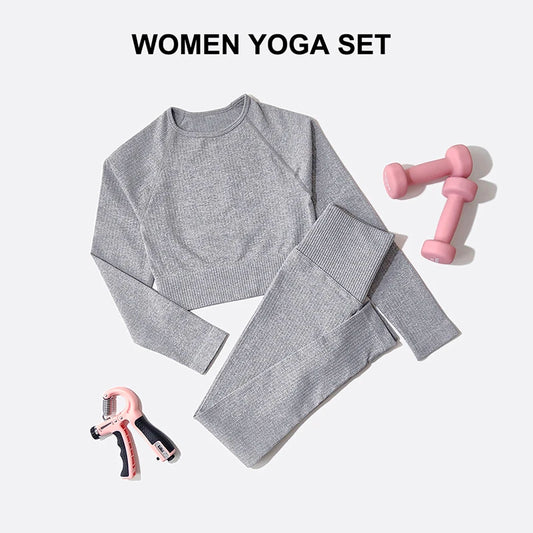 Women Sports Suitirends Ribbed Fashion Set